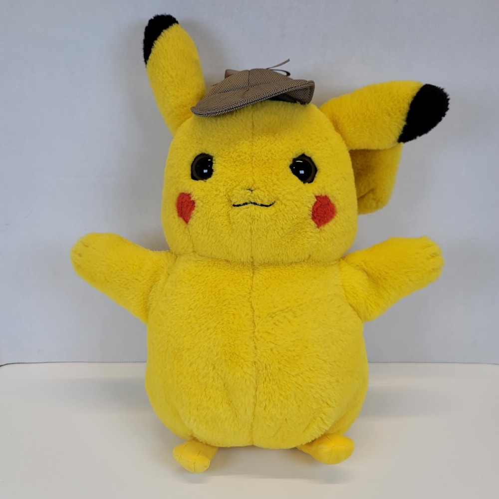 Pokémon DETECTIVE PIKACHU 14" Plush Stuffed Toy by Wicked Cool Toys 2019